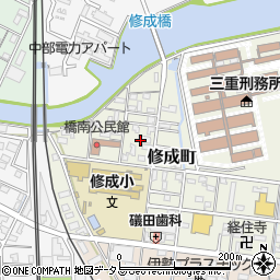 三重県津市修成町13周辺の地図