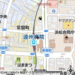 静岡県浜松市中央区早馬町周辺の地図