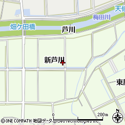 愛知県豊橋市畑ケ田町新芦川周辺の地図