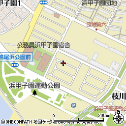 西宮市枝川町akippa駐車場周辺の地図