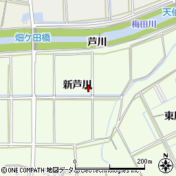 愛知県豊橋市畑ケ田町（新芦川）周辺の地図