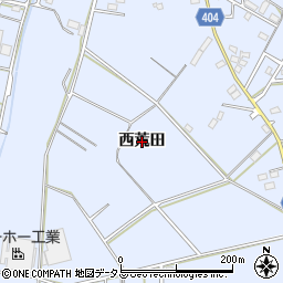 愛知県豊橋市大岩町（西荒田）周辺の地図