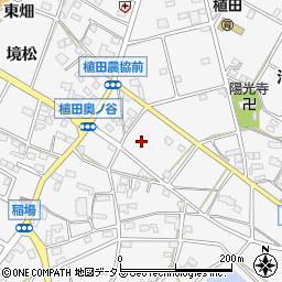 愛知県豊橋市植田町稲場周辺の地図