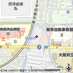 扶桑薬品工業大東工場周辺の地図