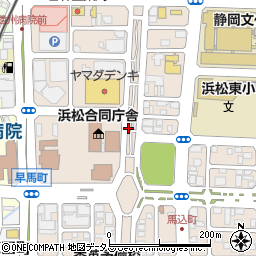 静岡県浜松市中央区中央周辺の地図