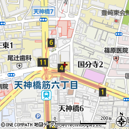 阪急オアシス天六店周辺の地図