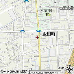 静岡県浜松市中央区飯田町169周辺の地図