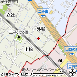 兵庫県加古郡播磨町二子外堀周辺の地図