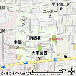 大阪府大東市南郷町周辺の地図