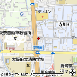 大阪・激安中古車センター周辺の地図