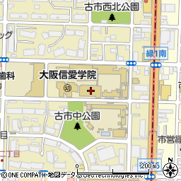大阪信愛学院中学校周辺の地図