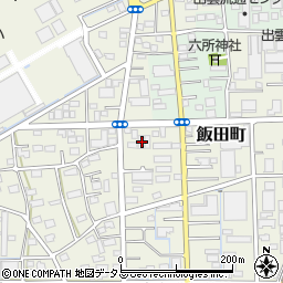 静岡県浜松市中央区飯田町166周辺の地図