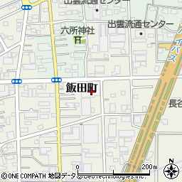 静岡県浜松市中央区飯田町186周辺の地図