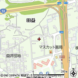 岡山県岡山市北区田益1229-3周辺の地図