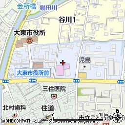 大阪府大東市曙町周辺の地図