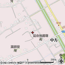静岡県掛川市中方周辺の地図