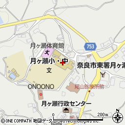 奈良市立月ヶ瀬中学校周辺の地図