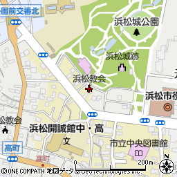 浜松キリスト教会周辺の地図