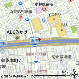 兵庫県神戸市東灘区御影本町周辺の地図