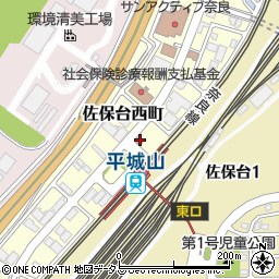 平城山駅前郵便局周辺の地図