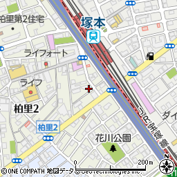 リパーク塚本駅前第２駐車場周辺の地図