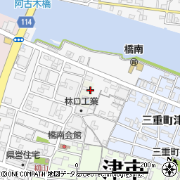 三重県津市船頭町津周辺の地図