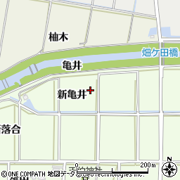 愛知県豊橋市畑ケ田町新亀井周辺の地図