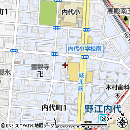 大阪府大阪市都島区内代町2丁目周辺の地図