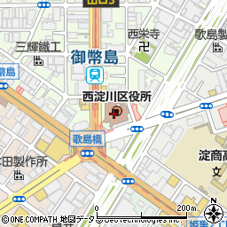 大阪市西淀川区役所周辺の地図