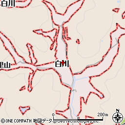 兵庫県神戸市須磨区白川谷山周辺の地図