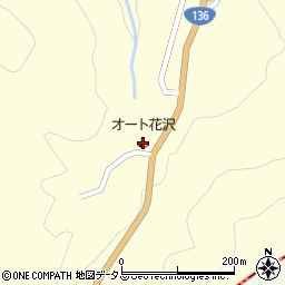 オートキャンプ場花沢周辺の地図