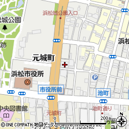 静岡県浜松市中央区元城町114-8周辺の地図