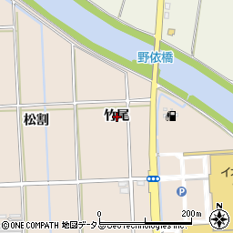 愛知県豊橋市野依町竹尾周辺の地図