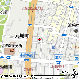 静岡県浜松市中央区元城町114-7周辺の地図