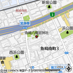 魚崎八幡宮神社周辺の地図