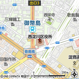 大阪市立西淀川図書館周辺の地図