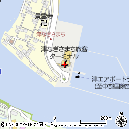 津なぎさまち旅客船ターミナル（津エアポートライン）周辺の地図