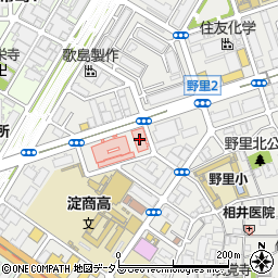 淀川勤労者厚生協会附属のざと診療所周辺の地図