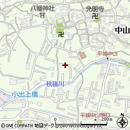 奈良県奈良市中山町周辺の地図