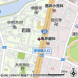 ファディー津　岩田店周辺の地図