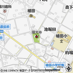 愛知県豊橋市植田町池下54周辺の地図
