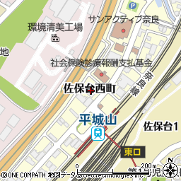 奈良県奈良市佐保台西町周辺の地図