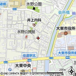 大阪府大東市氷野1丁目5周辺の地図