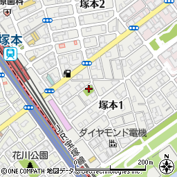 塚本南公園周辺の地図