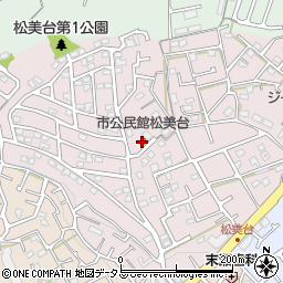 松美台公民館周辺の地図