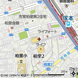 大阪府大阪市西淀川区柏里周辺の地図