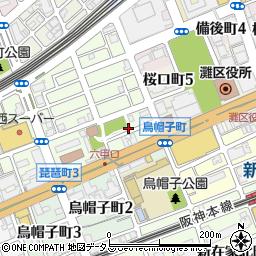 琵琶町公園周辺の地図