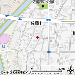 静岡県浜松市中央区佐藤1丁目周辺の地図