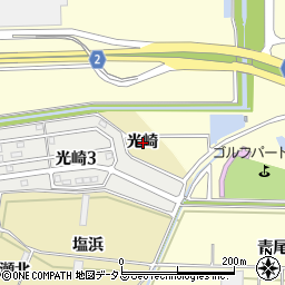 愛知県田原市波瀬町光崎周辺の地図