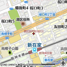 灘区役所前(桜口)周辺の地図